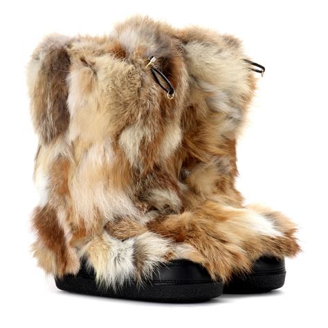 chloe boots with fur